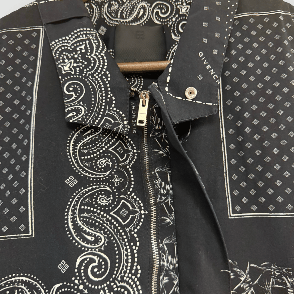 Image of Givenchy Bandana Zip Up Shirt