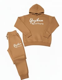 Image 5 of YAC Camel Signature Print Pullover Jogger Suit 