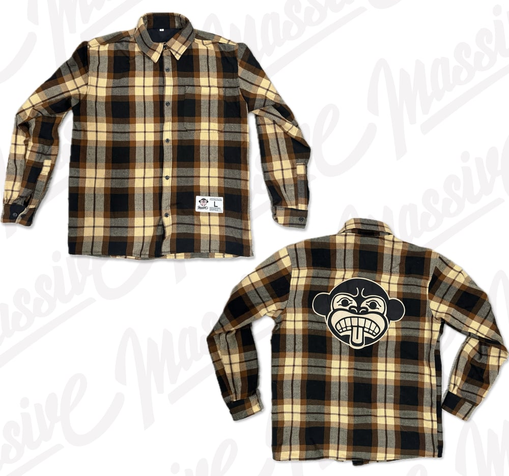 Embroidered Flannel - Brown