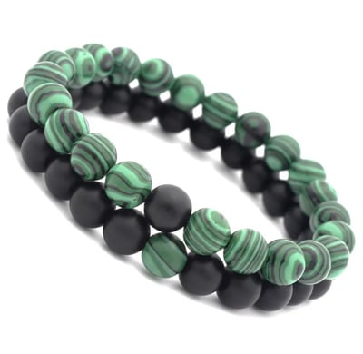 Image of Retro Round Stone Men's Bracelets