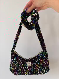 Image 4 of Party sequins & velvet handbag 