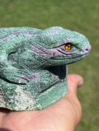 Image 13 of Lizard - Ruby Zoisite Carving #2922