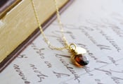 Image of Gold Filled Custom Initial and Garnet Birthstone Necklace
