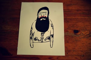 Image of Bearded Tattoo man print