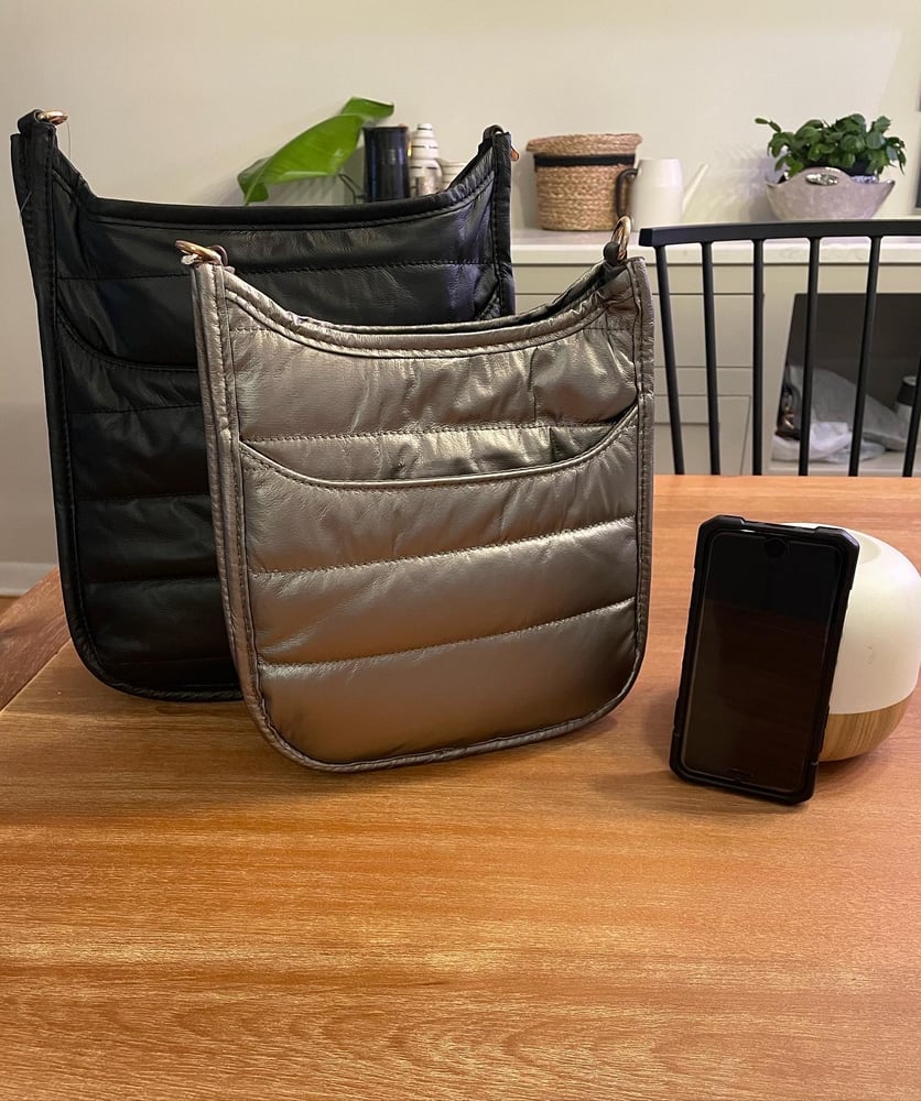 Image of Zipper Crossbody Sheen Quilted - SMALL