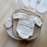 Image 1 of Photo props | newborn romper - Sophia - ecru