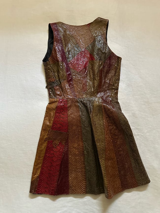 late 1960s London snakeskin mini dress