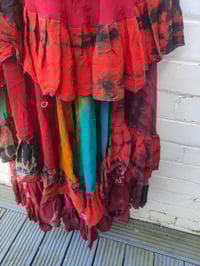Image 7 of Wanderlust maxi tiered skirt/ Bandeau Dress Red skies  8-16