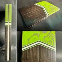 Image 1 of Burl G10 & Bog Oak Segmented Knife Scales