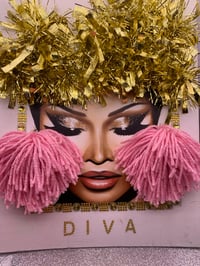 Strawberry Quick Puff Yarn Earrings