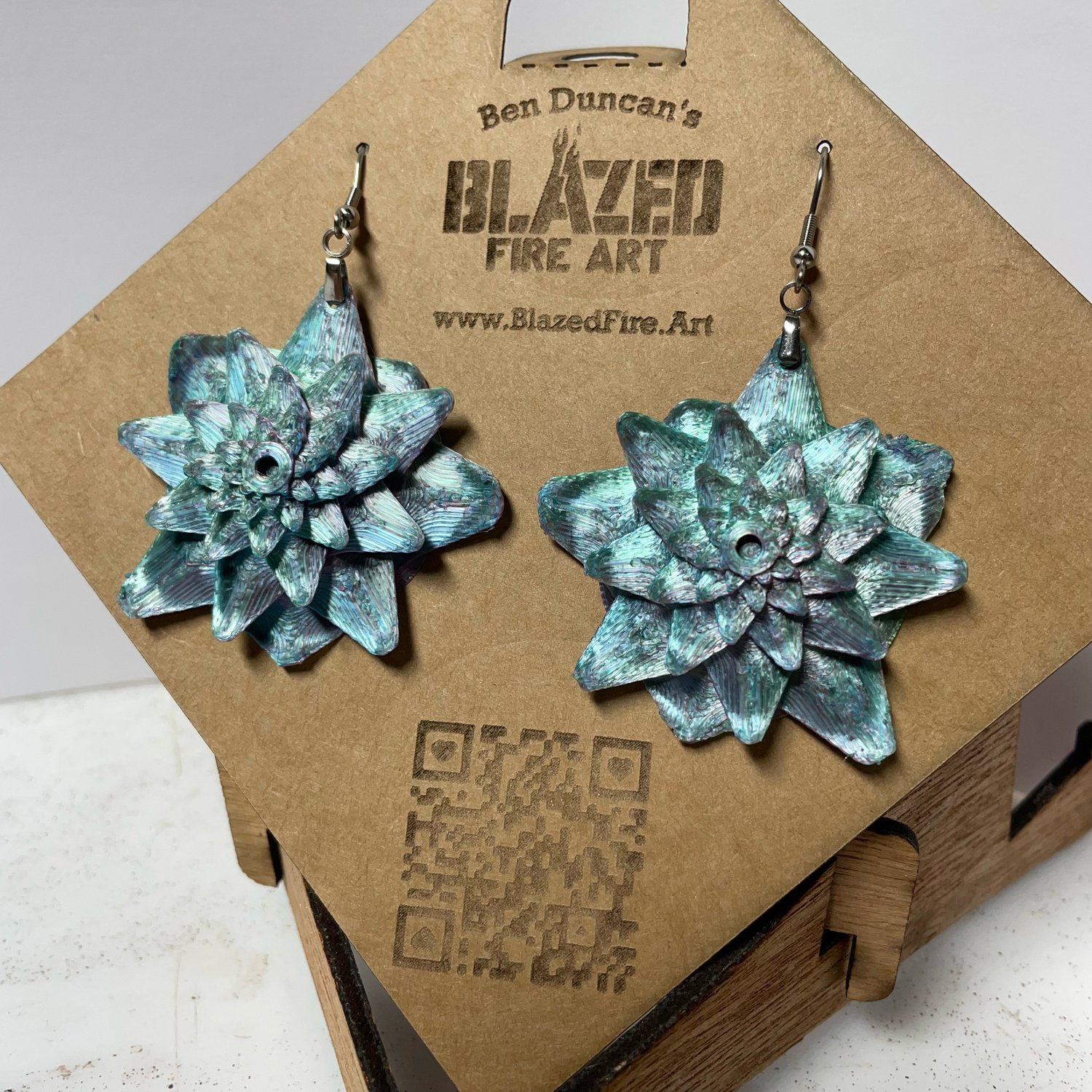Image of Fractal Flower Earrings 