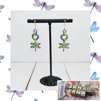 Image 1 of Bejeweled Dragonfly Earrings 