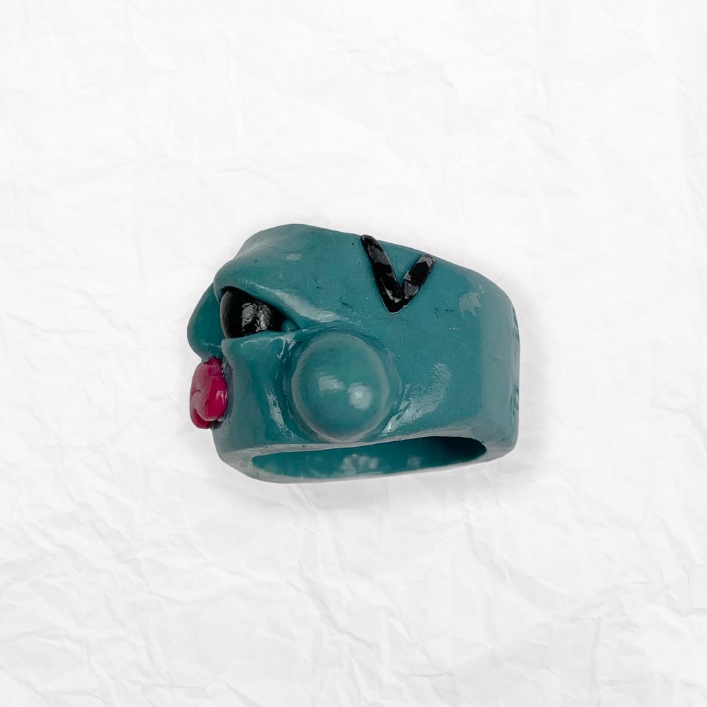 Image of Hand made gummy ring (Sad Sac)
