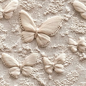 Image of knitted butterfly set