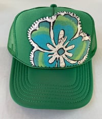 Hawaiian fabric trucker #V11
