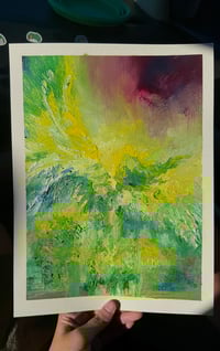 Image 1 of “Do you see her” oil painting on paper 9 x 12 inches 