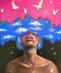 Image 1 of “INTO THE VOID” ORIGINAL PAINTING BY NIKITA ROSALIND 20”x24””