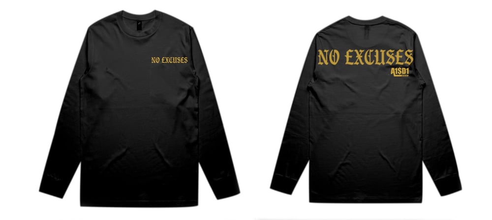 Image of A1$D1 No Excuses Long Sleeve (Black & Tan)