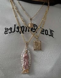 Image 3 of Pink Guadalupe pendant necklace 