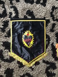 Image 1 of Handmade Black Sacred Heart Wall Banner