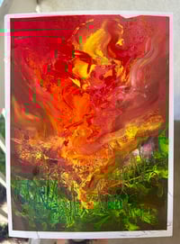 Image 2 of “Manic” oil painting on paper 9 x 12 inches