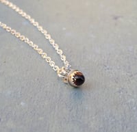 Image 4 of Handmade Sterling Silver Garnet Bullet Point Pendant 