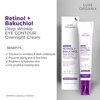 Image 3 of LUXE ORGANIX ADVANCED RETINOL + BUKUCHIOL DEEP WRINKLE EYE CONTOUR CREAM 12G