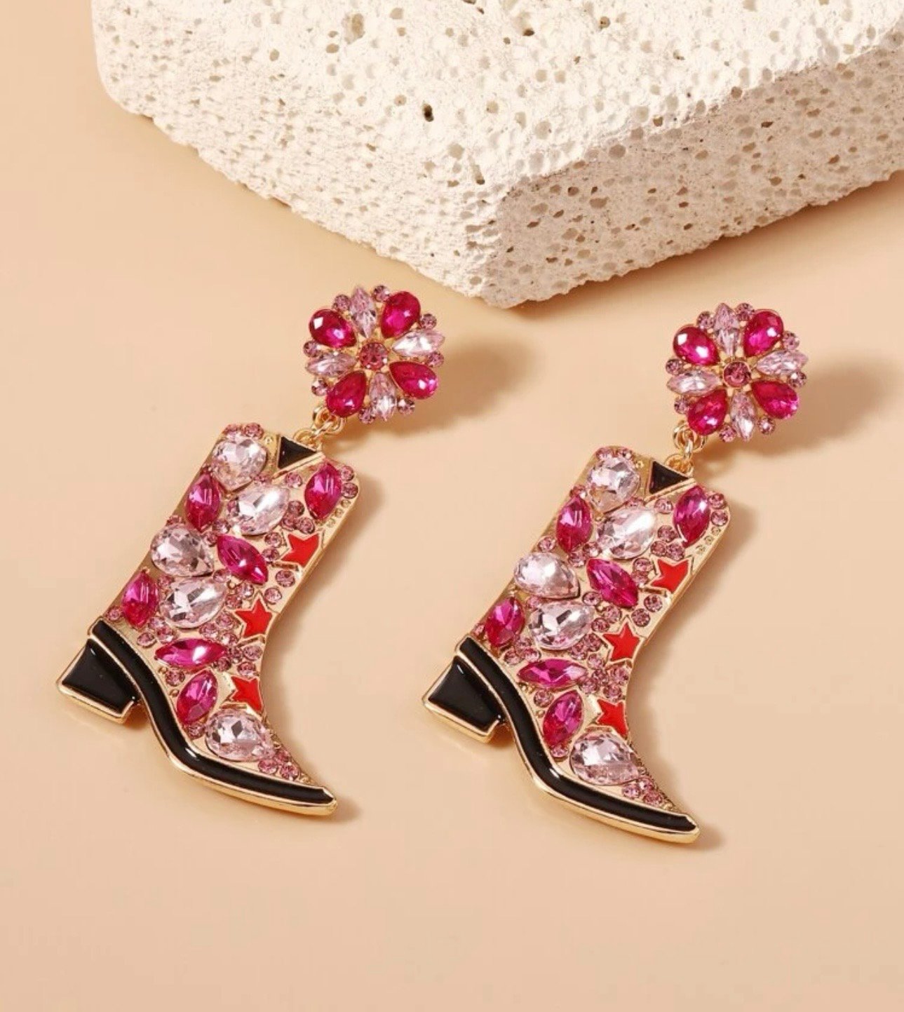 Image of Pink Botas Earrings 