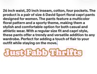 Image 6 of New Sz 6 David Sport Floral Capri #713*12