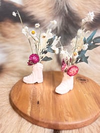Image 6 of Mini Boot Flowers Red ( Pairs Only )