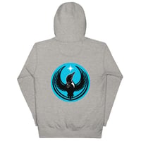 Image 1 of Unisex Hoodie - Blue Rebel Loon back print