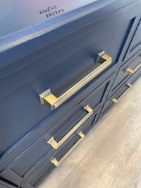 Image 8 of Stag Chateau Captain Chest of Drawers / Sideboard / TV Cabinet in Navy Blue