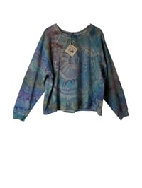 Image 2 of L 100% Cotton French Terry Sweatsuit Set in Earthy Spiral Ice Dye