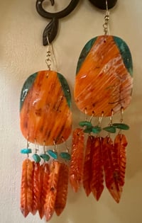 Image 2 of Clinton Pete Spiny oyster earrings 
