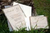 Image of Do It Yourself D-I-Y Simple Rustic Burlap Wedding Invitation - Rustic Barn Wedding