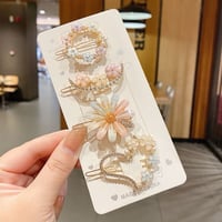 Image 1 of Rhinestone Hair Clip Set 