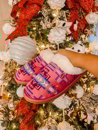 Image 1 of Aztec Adult Pink Slipper