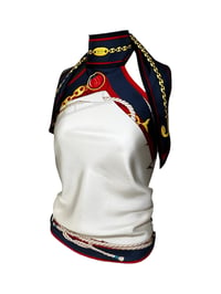 Image 1 of Tom Ford era Gucci scarf print silk halter 