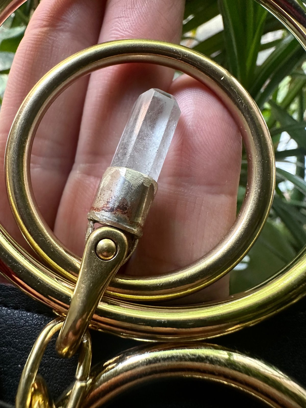 Aquamarine Armour necklace, vegan leather