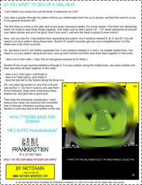 Image 3 of Carl Frankenstein 8" x 10" Quilt Block Pattern PDF