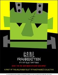 Image 2 of Carl Frankenstein 8" x 10" Quilt Block Pattern PDF