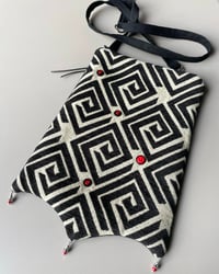 Image 4 of Red Button Zippertop Crossbody Strap Bag