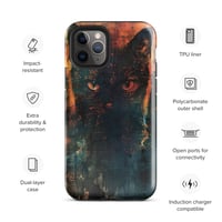 Image 3 of Dark Goth Themed Black Cat Aesthetic Tough Case for iPhone®