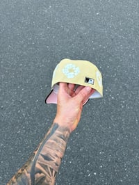 Image 4 of PINK BRIM MULTI TONE TEXAS RANGERS CUSTOM FITTED CAP