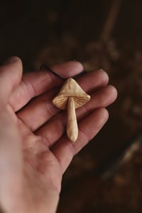 Image 3 of Silver Birch Mushroom Pendant 