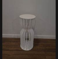 Image 2 of Slats White  pedestal ( for rent only)