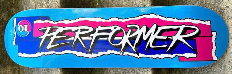 GT Performer Maui Blue Splatter Bmx Skateboard Image 2