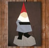 Mr. Gnome 8" x 10" Quilt Block Pattern PDF
