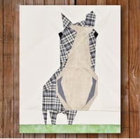 Image 1 of Peeping Horse 8" x 10" Quilt Block Pattern PDF