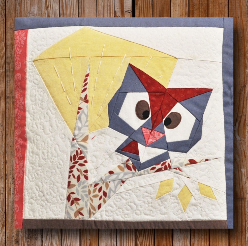 Peeping Owl 12 X 12 Quilt Block Pattern Pdf Artisania 